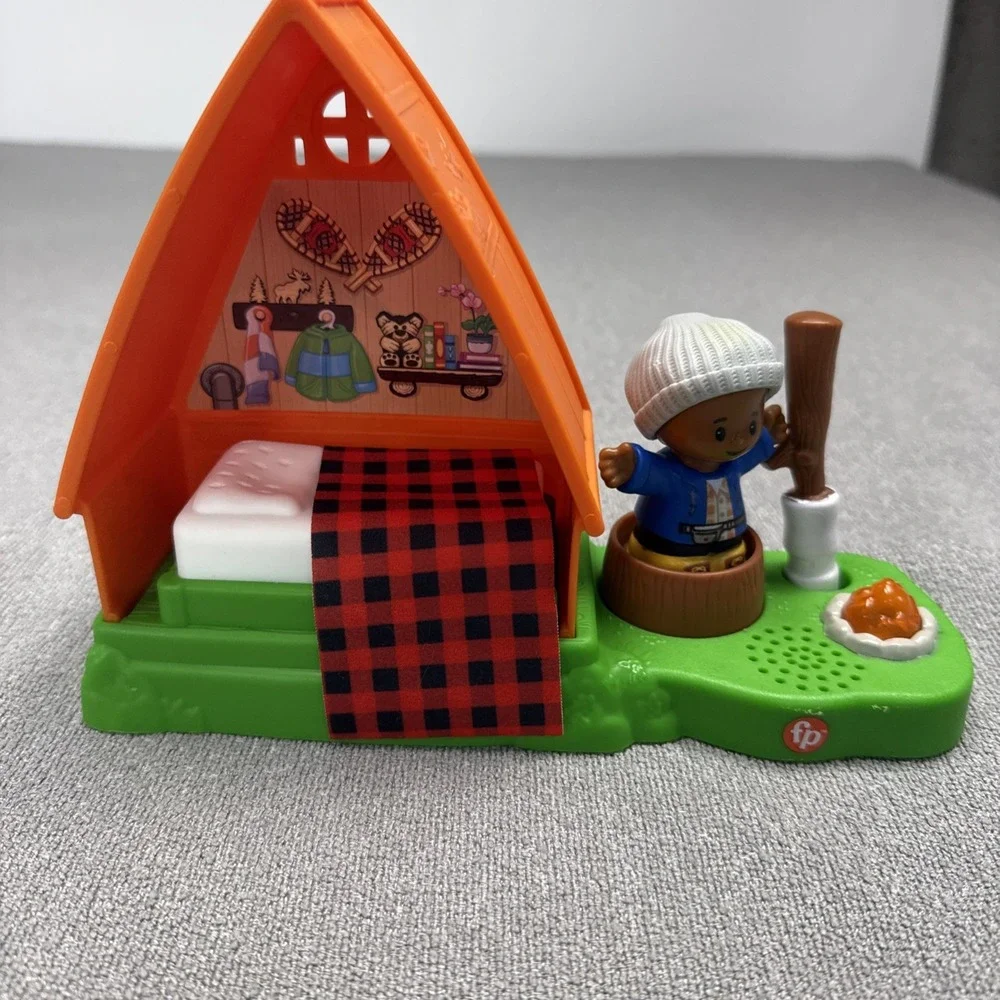 Fisher Price Little People A-Frame Cabin Lighted Campfire & Sounds, 2021